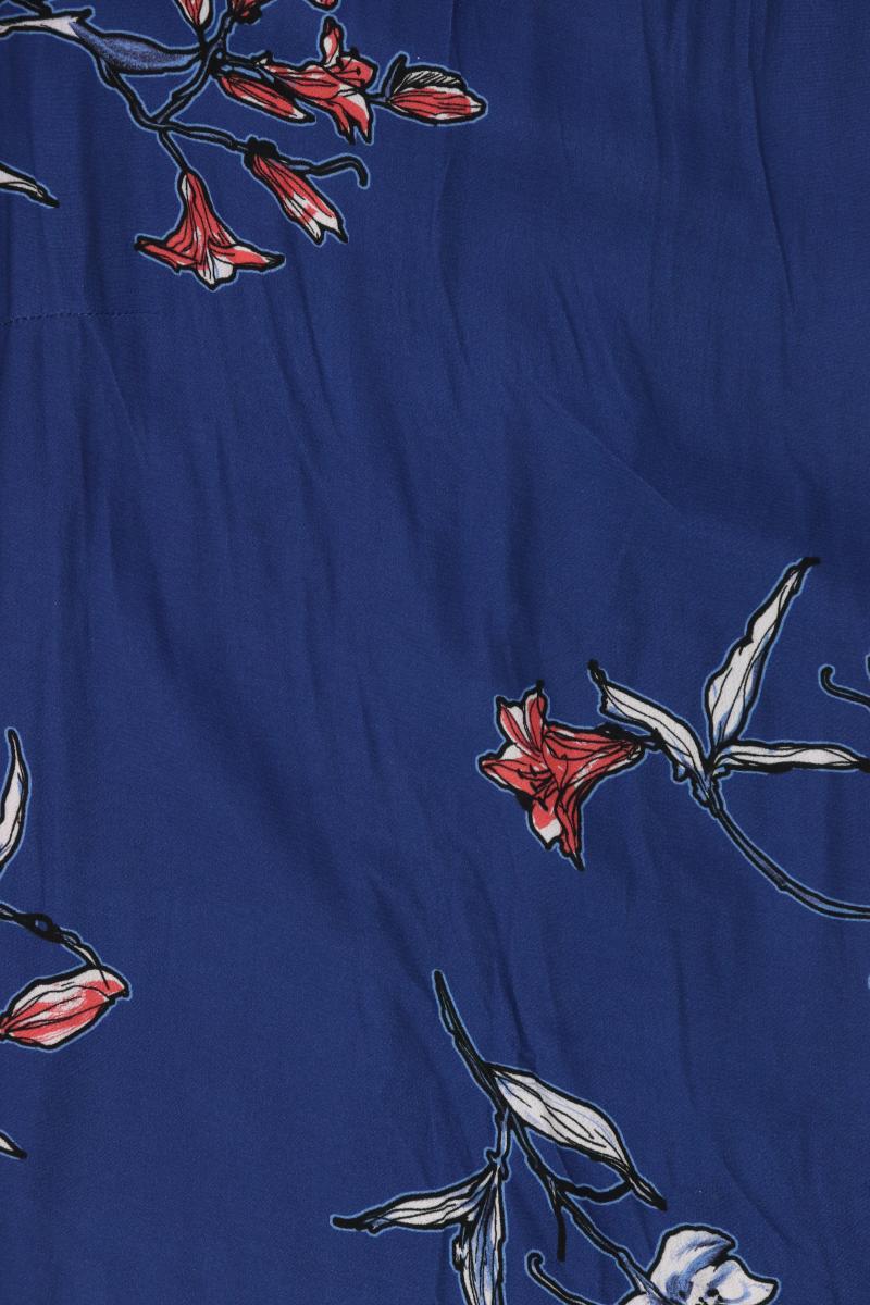 Bonita Langarmbluse Gr. 46 mit Tierdruck blau aus Viskose
