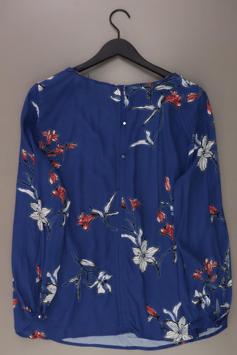 Bonita Langarmbluse Gr. 46 mit Tierdruck blau aus Viskose