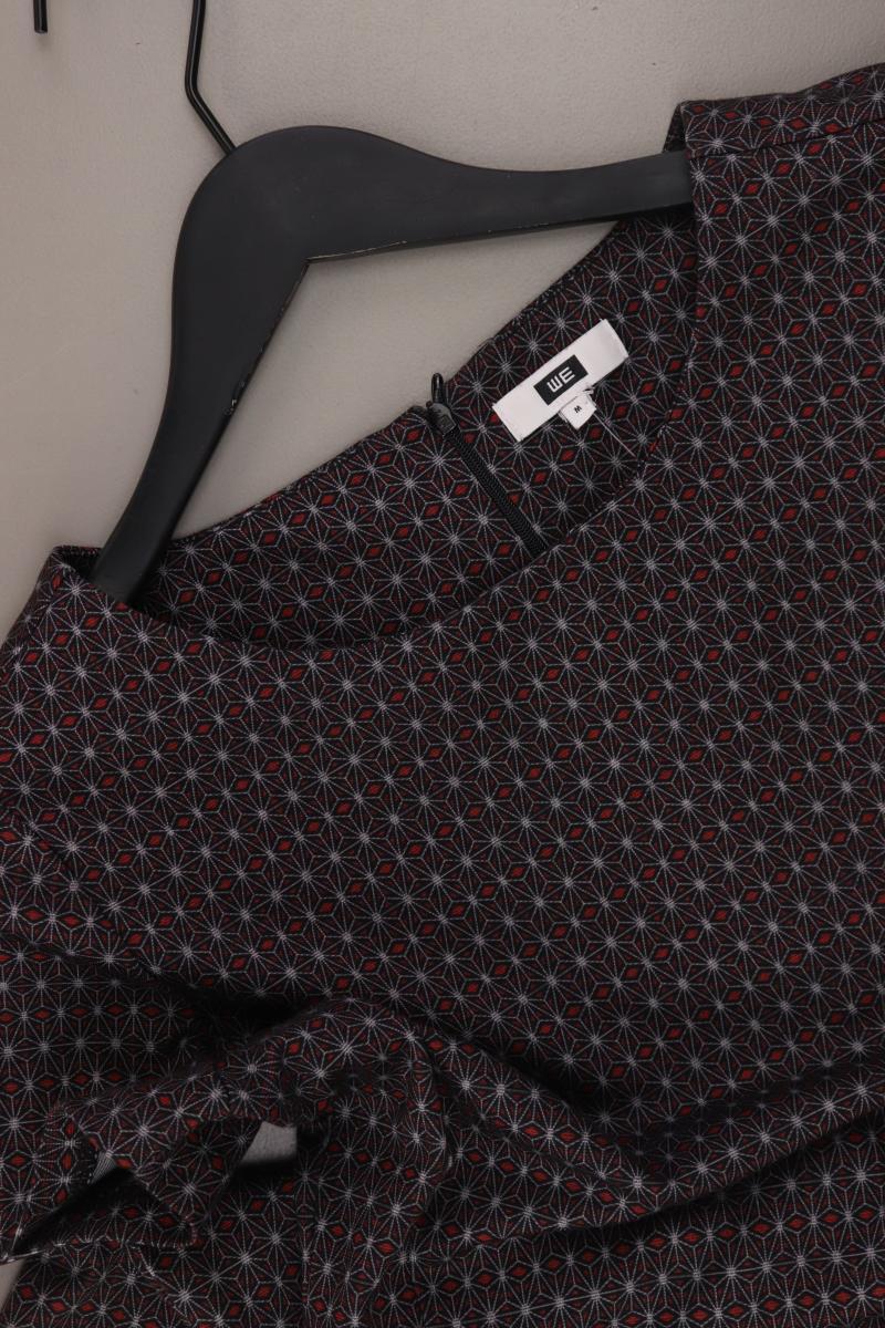 WE Fashion Kurzarmkleid Gr. M mit Rautenmuster braun aus Polyester