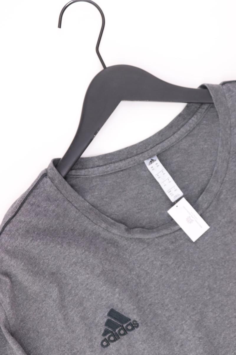 Adidas Sportshirt für Herren Gr. XXXL Kurzarm grau aus Baumwolle