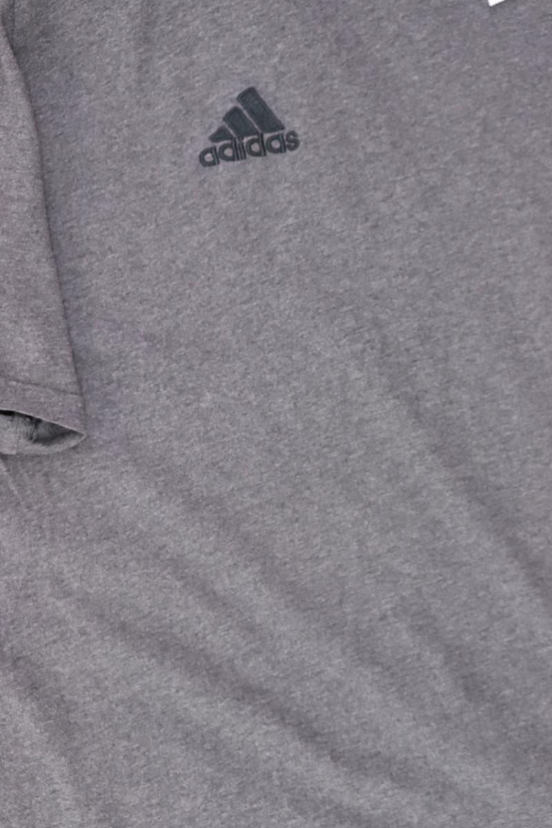 Adidas Sportshirt für Herren Gr. XXXL Kurzarm grau aus Baumwolle