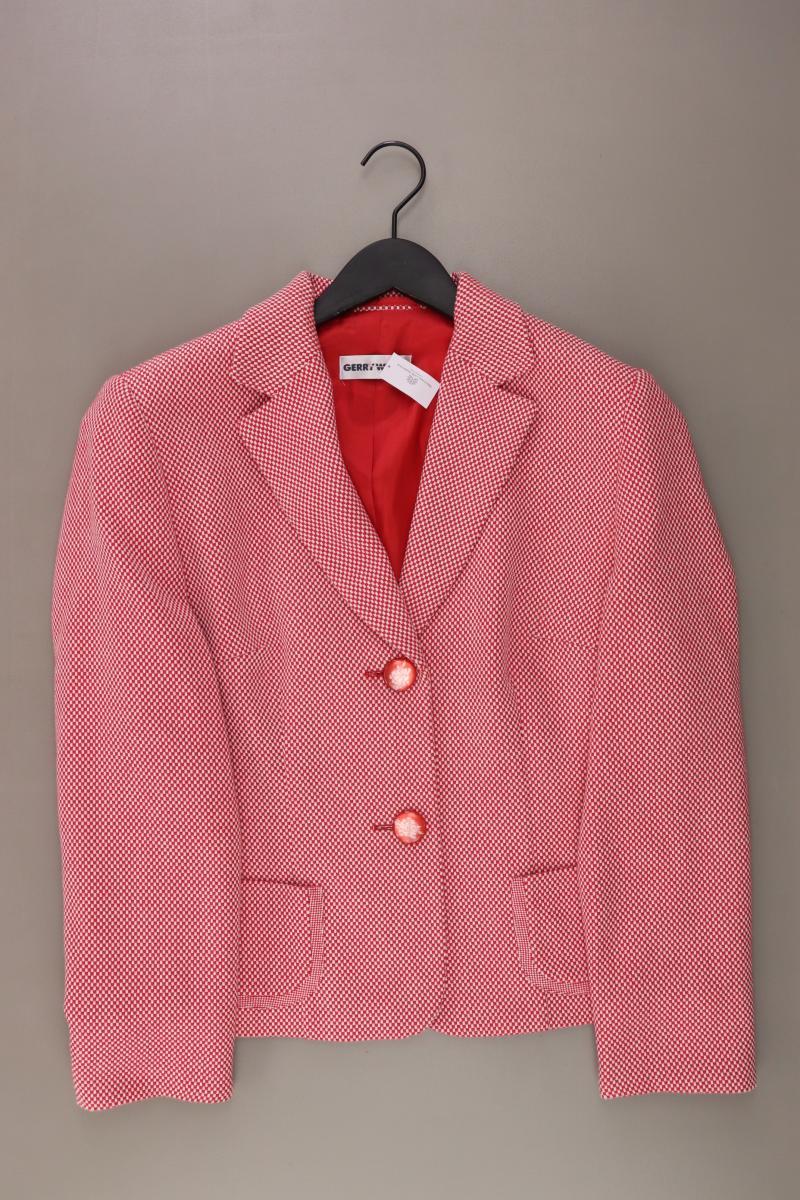Gerry Weber Regular Blazer Gr. 40 mit Rautenmuster rot aus Baumwolle