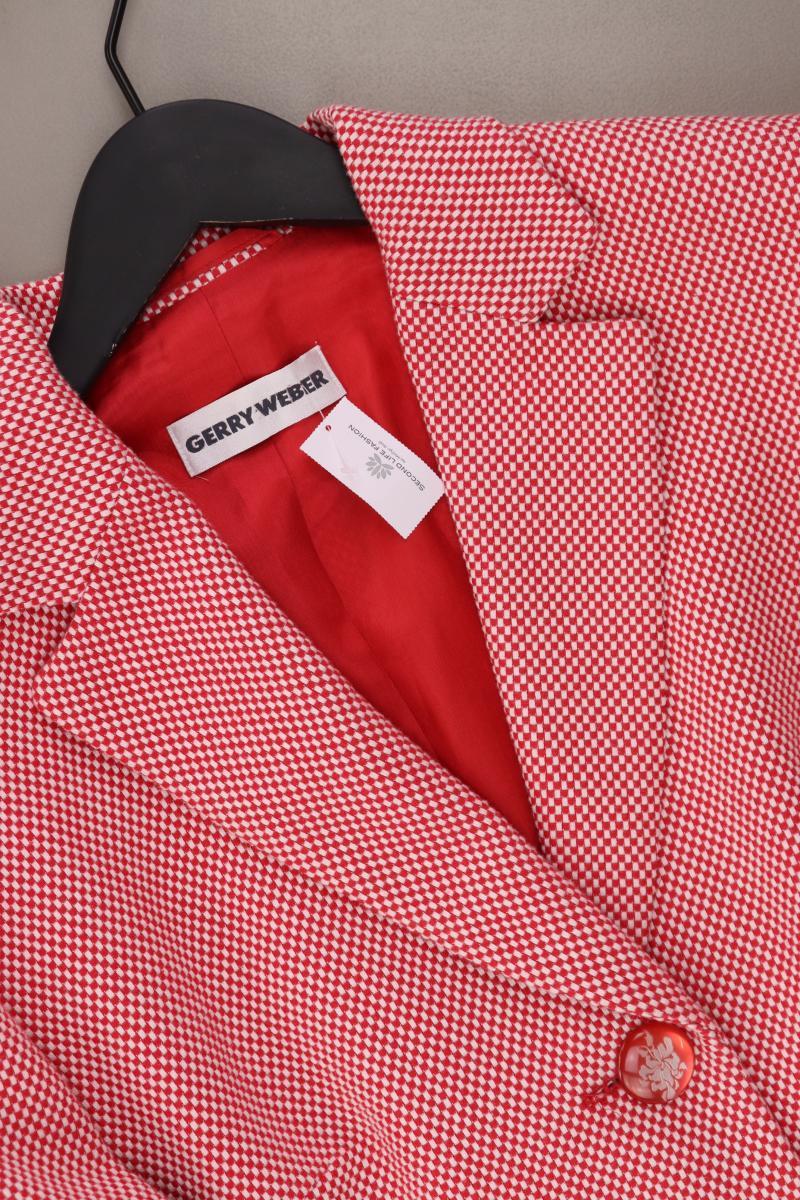 Gerry Weber Regular Blazer Gr. 40 mit Rautenmuster rot aus Baumwolle
