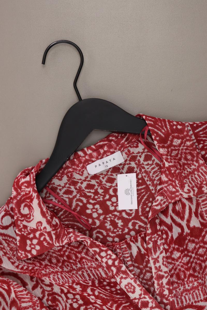 Papaya Langarmbluse Gr. UK 16 (L) mit Blumenmuster rot aus Polyester