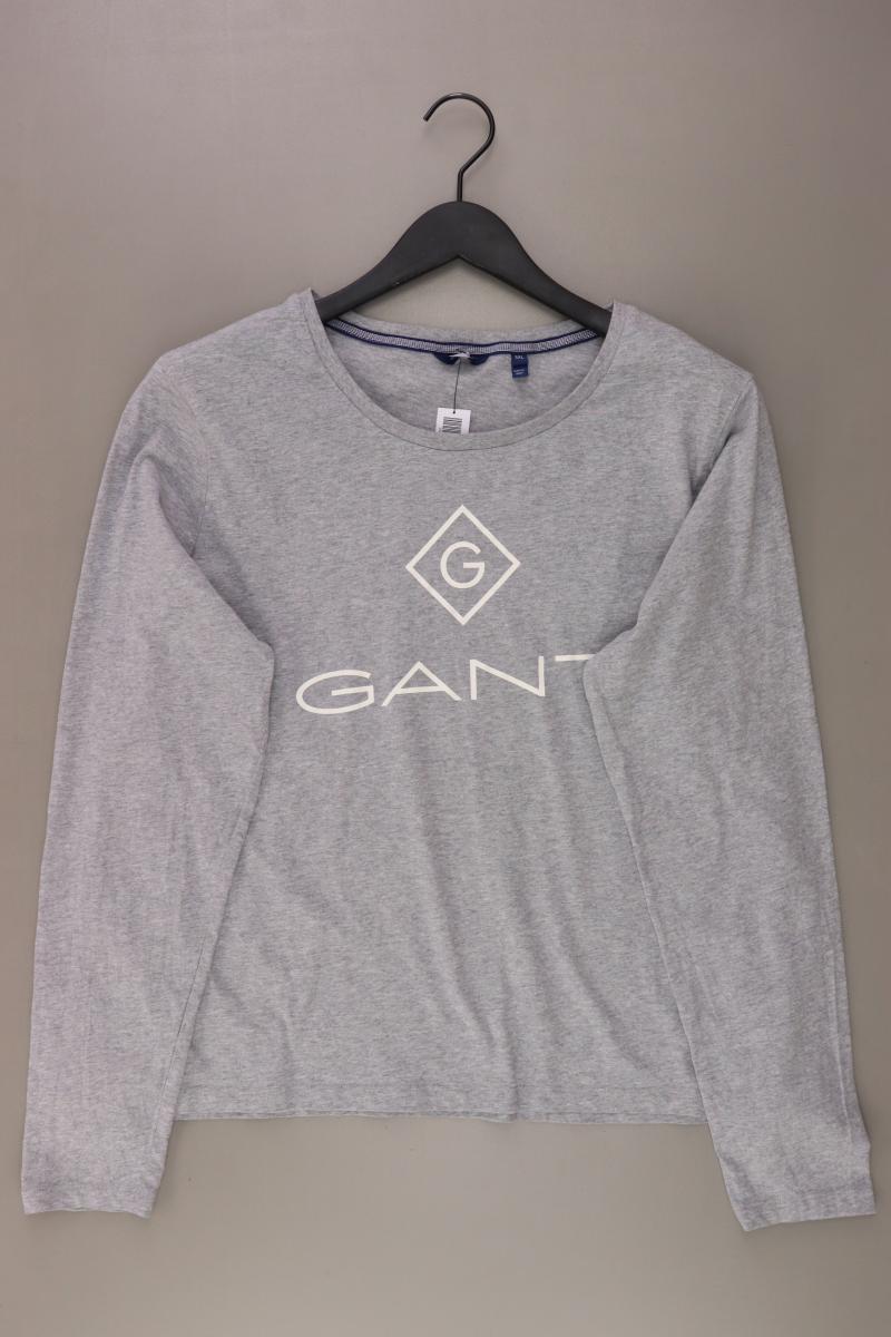 Gant Longsleeve-Shirt für Herren Gr. XXXL Langarm grau aus Baumwolle