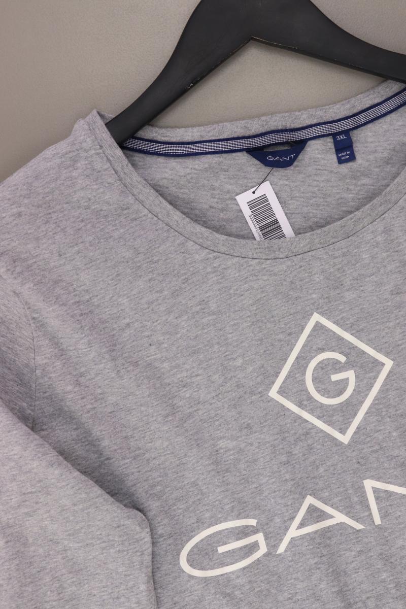 Gant Longsleeve-Shirt für Herren Gr. XXXL Langarm grau aus Baumwolle