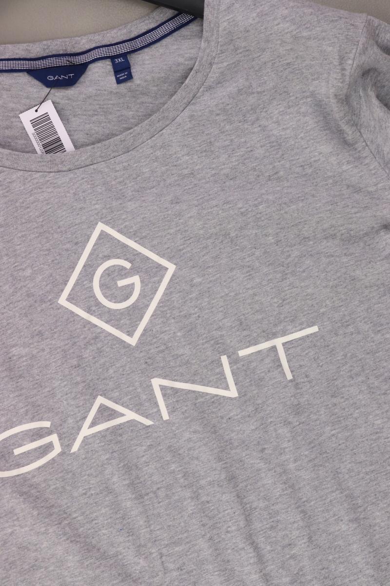 Gant Longsleeve-Shirt für Herren Gr. XXXL Langarm grau aus Baumwolle