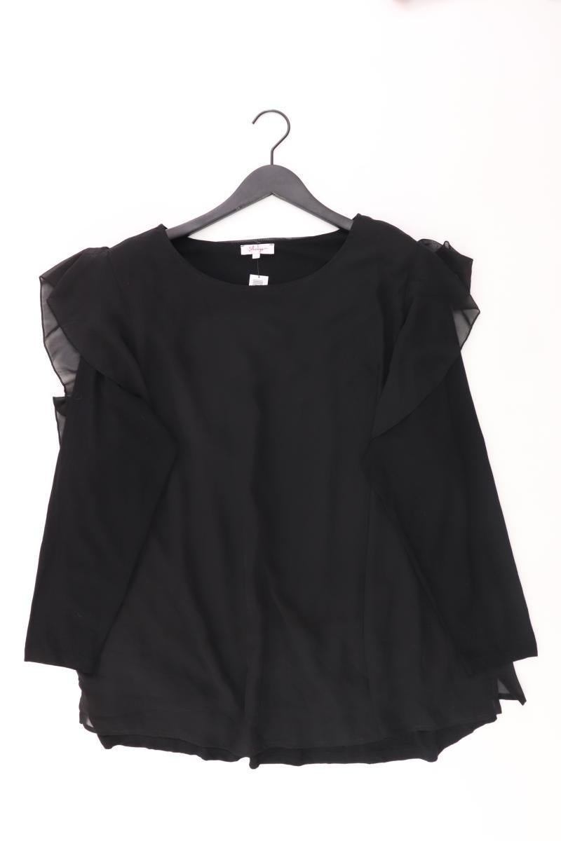 sheego Langarmbluse Gr. 48/50 schwarz aus Viskose
