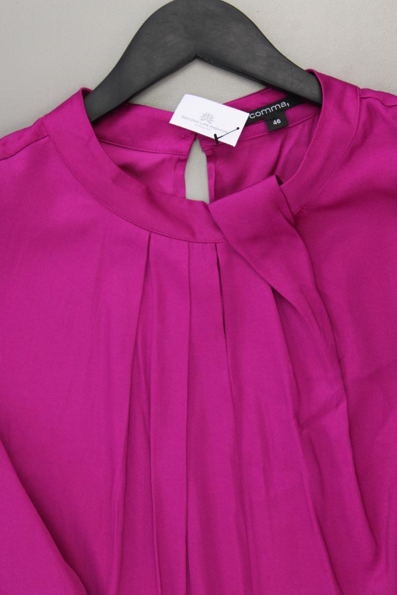 comma, Langarmbluse Gr. 46 neuwertig lila aus Polyester