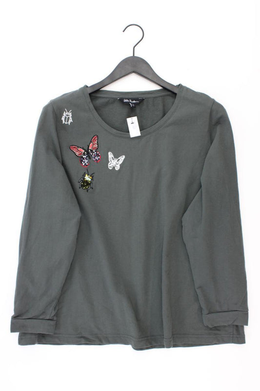 Ulla Popken Langarmpullover Gr. 46/48 grün aus Baumwolle