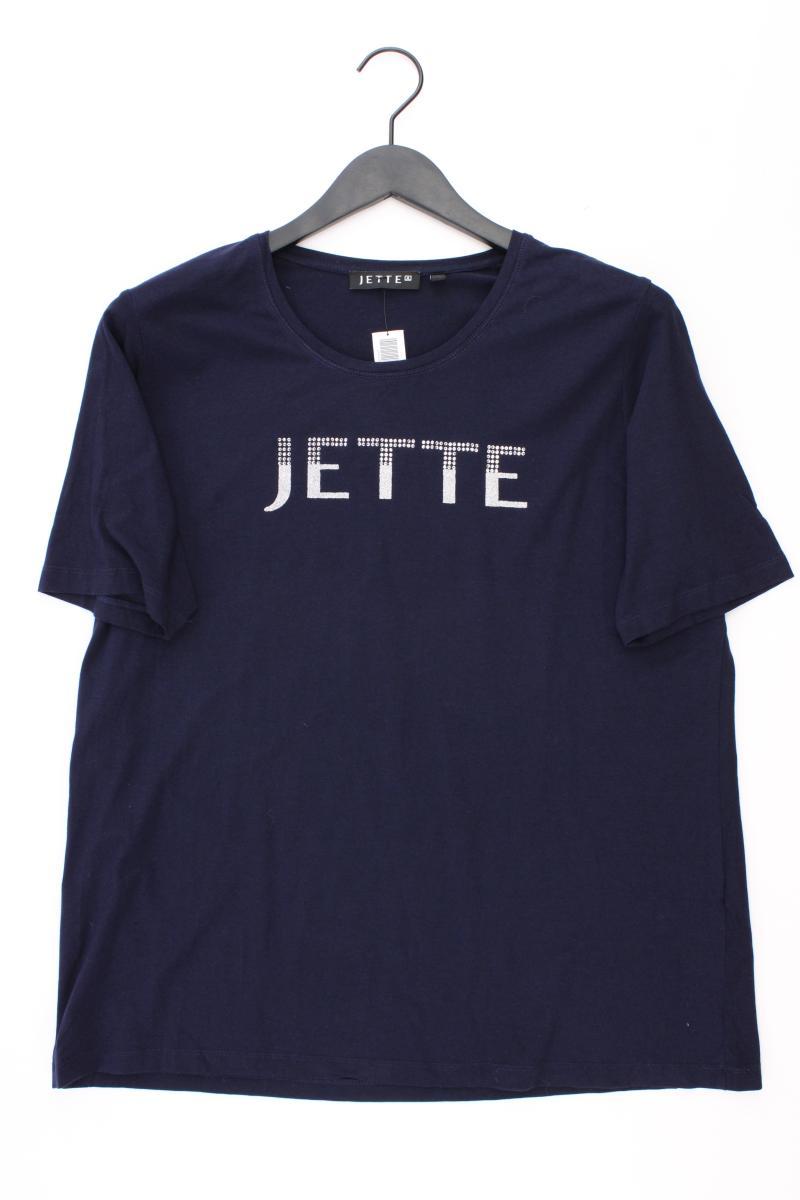 Jette T-Shirt Gr. 48 Kurzarm blau aus Metallfaser
