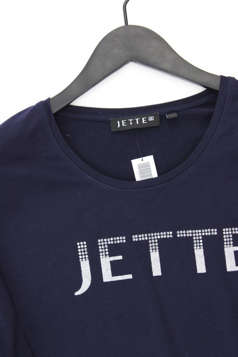Jette T-Shirt Gr. 48 Kurzarm blau aus Metallfaser