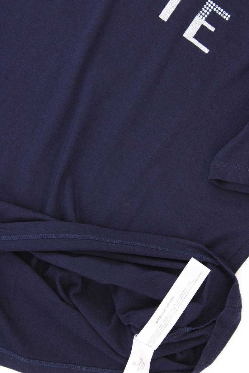 Jette T-Shirt Gr. 48 Kurzarm blau aus Metallfaser