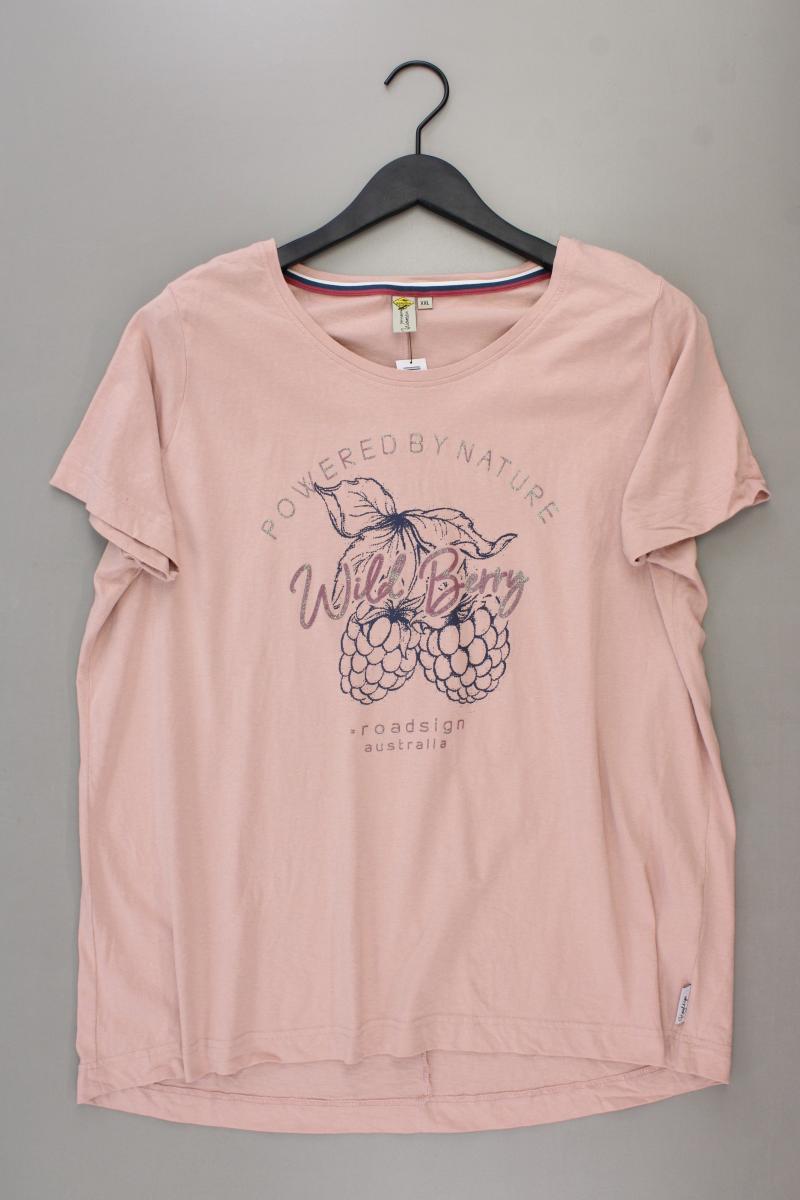 Roadsign Printshirt Gr. XXL Kurzarm rosa aus Baumwolle