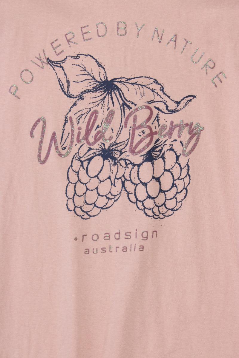 Roadsign Printshirt Gr. XXL Kurzarm rosa aus Baumwolle