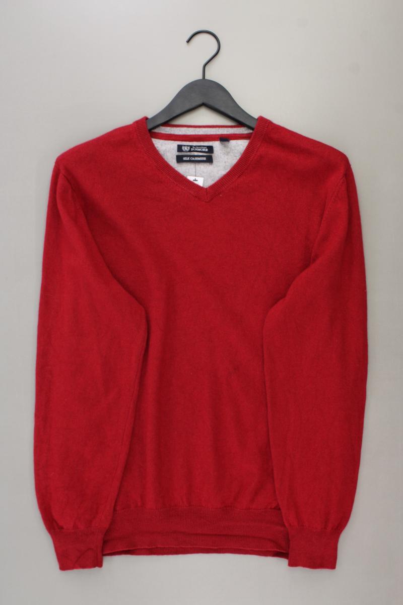 Dunmore Langarmpullover für Herren Gr. 56 rot aus Seide