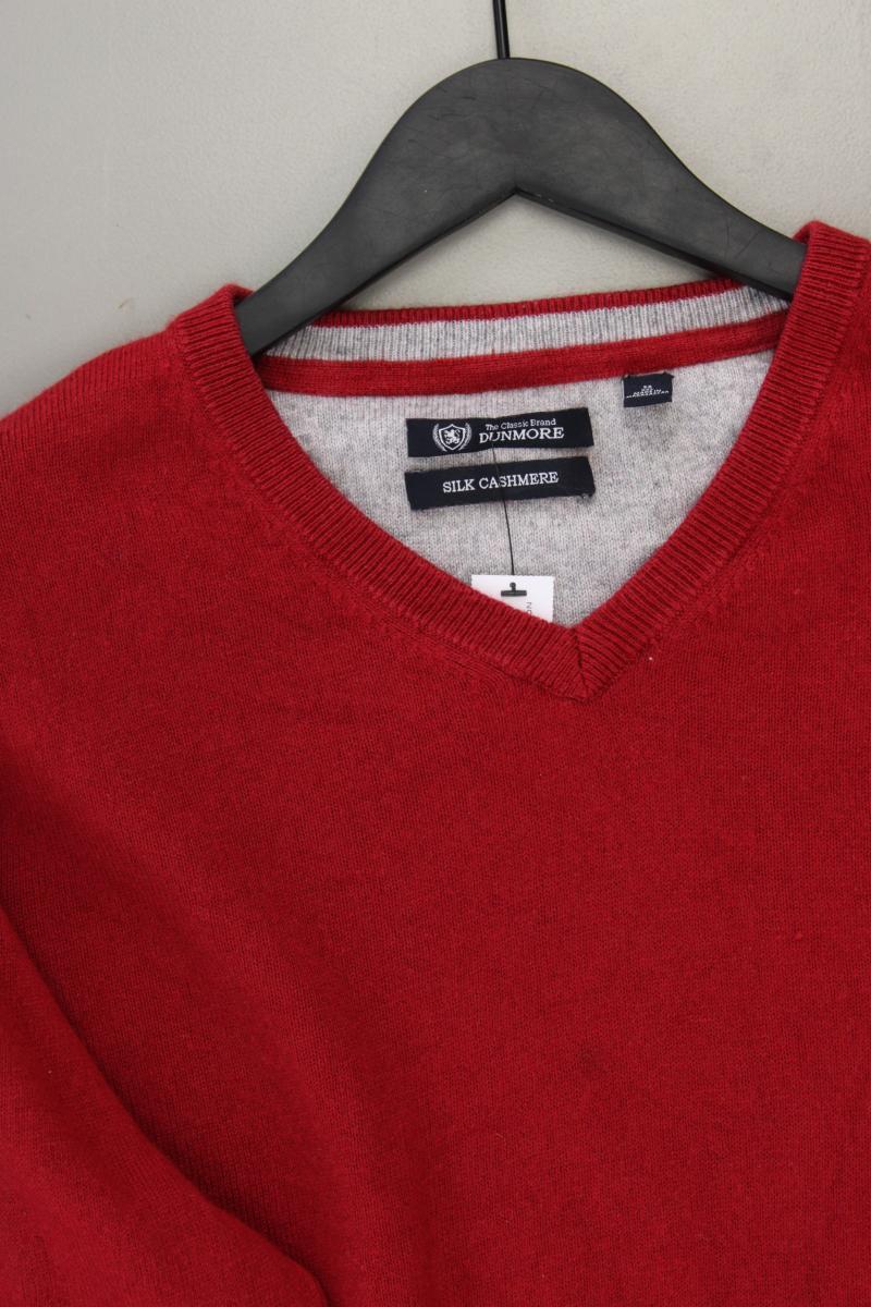 Dunmore Langarmpullover für Herren Gr. 56 rot aus Seide