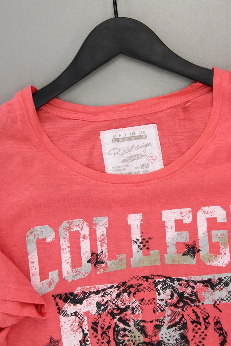 Roadsign Printshirt Gr. XXL Kurzarm rosa aus Baumwolle