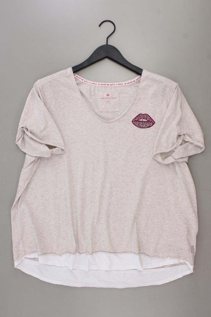 Lieblingsstück T-Shirt Gr. XXXL Kurzarm creme aus Baumwolle