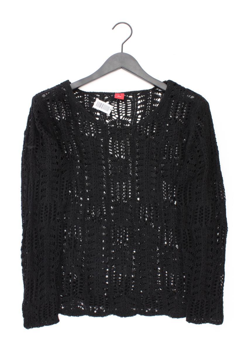 s.Oliver Langarmpullover Gr. 44/46 schwarz aus Polyacryl