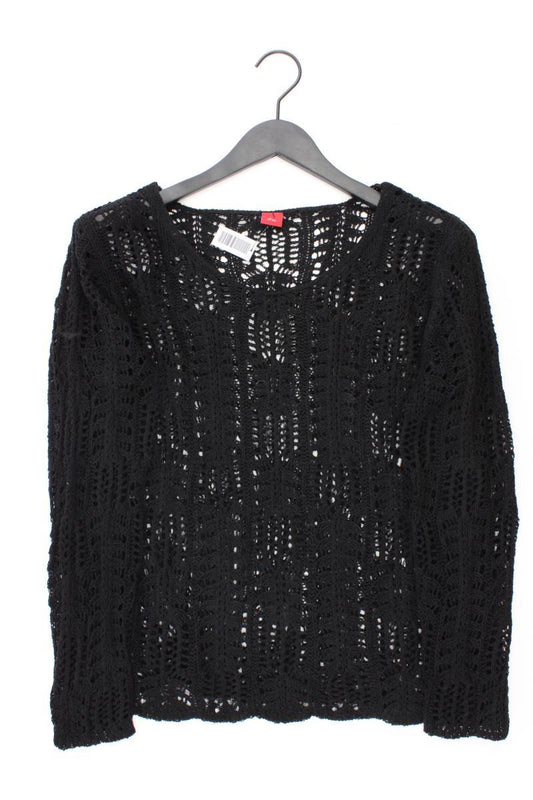 s.Oliver Langarmpullover Gr. 44/46 schwarz aus Polyacryl
