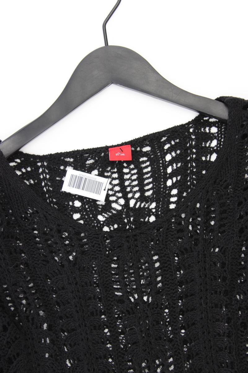 s.Oliver Langarmpullover Gr. 44/46 schwarz aus Polyacryl