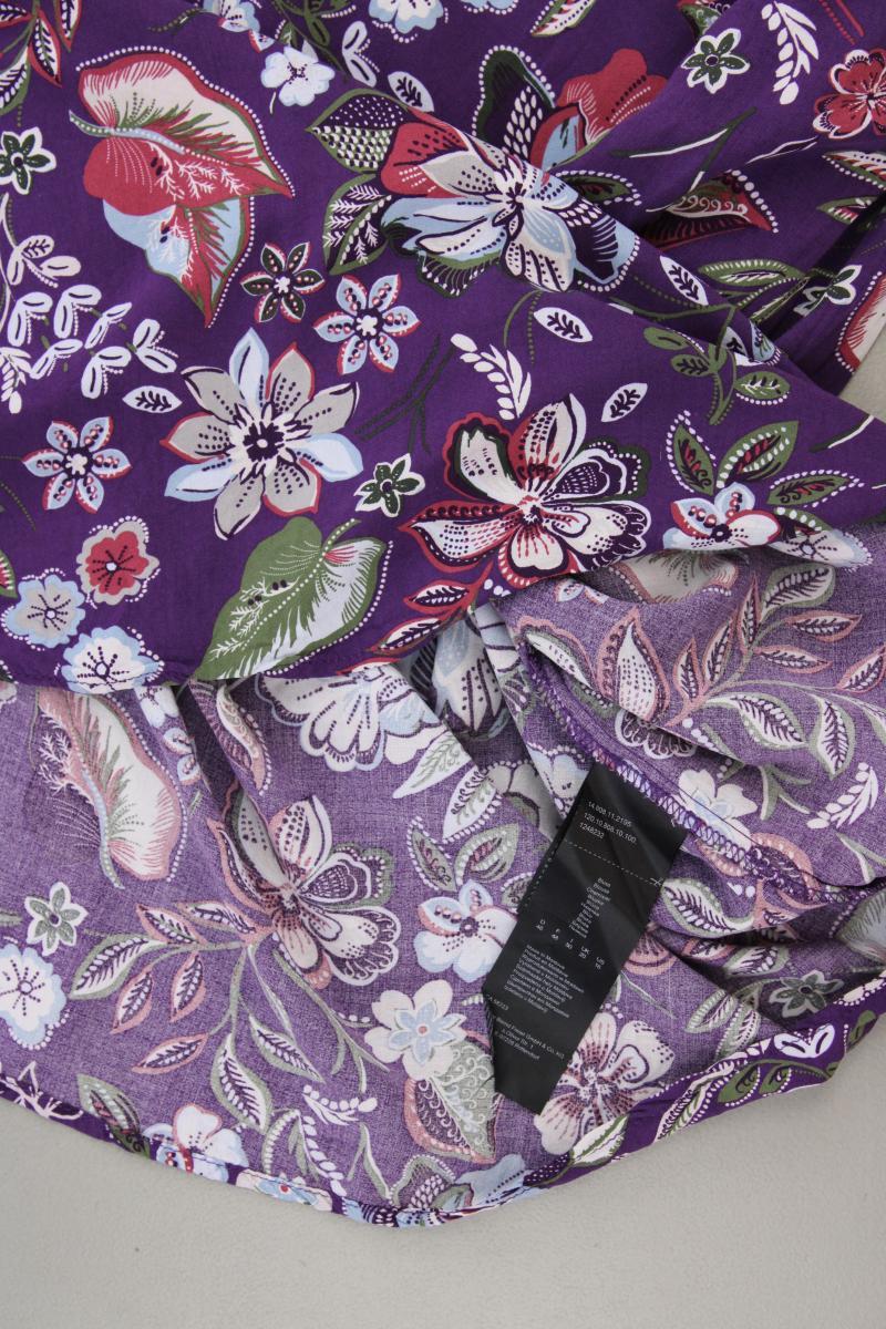 s.Oliver Langarmbluse Gr. 46 mit Blumenmuster lila aus Viskose