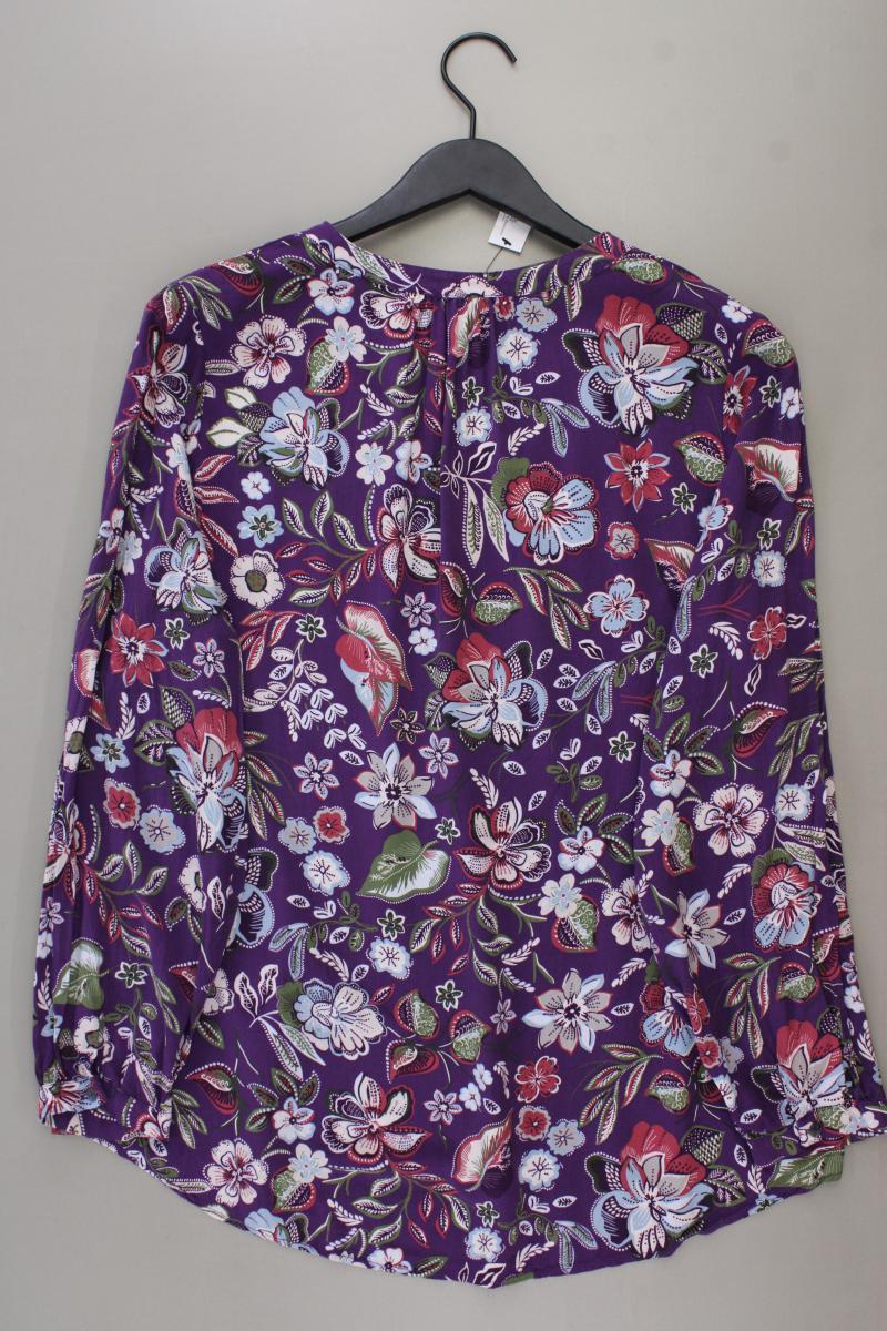 s.Oliver Langarmbluse Gr. 46 mit Blumenmuster lila aus Viskose