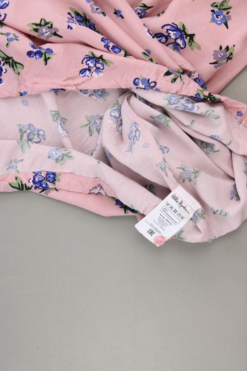 Ulla Popken Langarmbluse Gr. 46/48 mit Blumenmuster neuwertig rosa aus Viskose