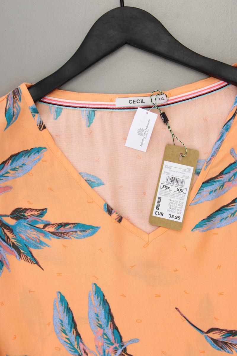 Cecil Kurzarmbluse Gr. XXL neu mit Etikett Neupreis: 35,99€! orange aus Viskose