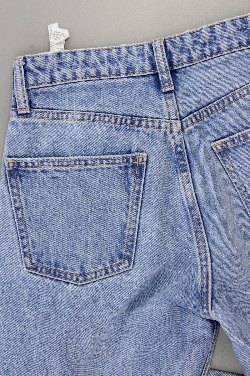 Zara Straight Jeans Gr. 34 blau aus Baumwolle