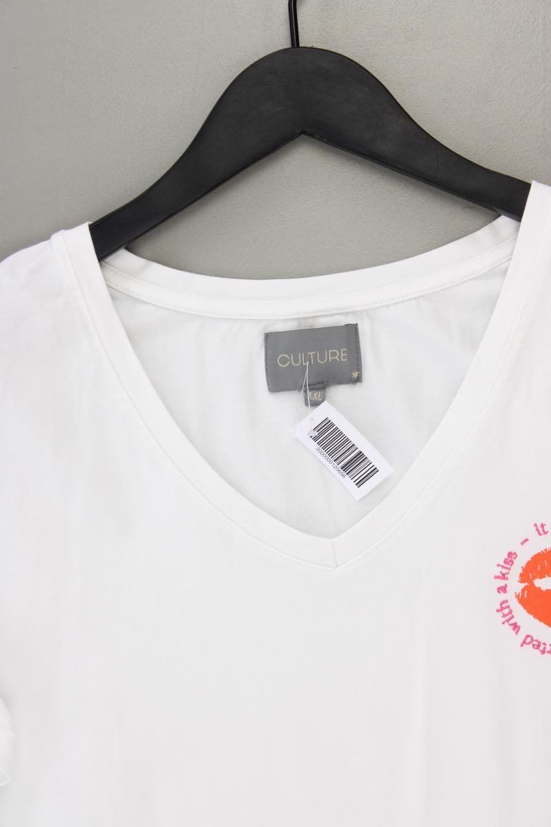 Culture T-Shirt Gr. XXL Kurzarm weiß aus Baumwolle