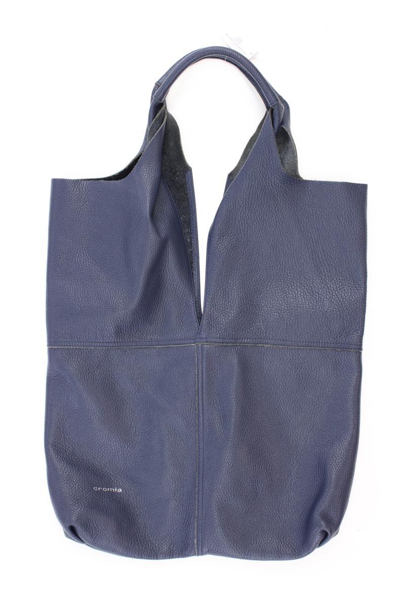 cromia Schultertasche blau aus Leder