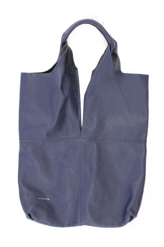 cromia Schultertasche blau aus Leder