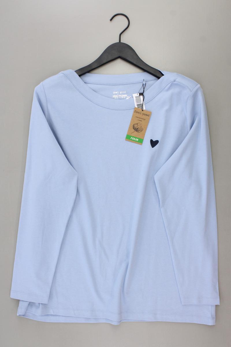 Steilmann Longsleeve-Shirt Gr. 48/50 neu mit Etikett Langarm blau aus Baumwolle
