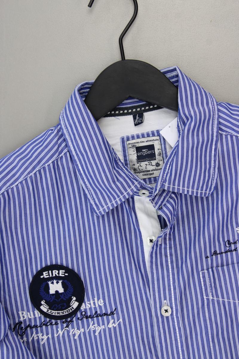 Engbers Langarmhemd für Herren Gr. Hemdgröße 41/42 gestreift blau