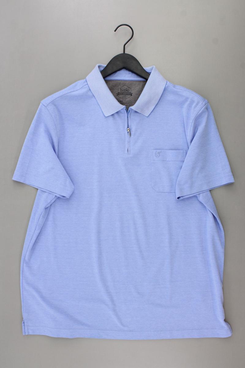hajo Poloshirt für Herren Gr. 56 neuwertig Kurzarm blau aus Baumwolle