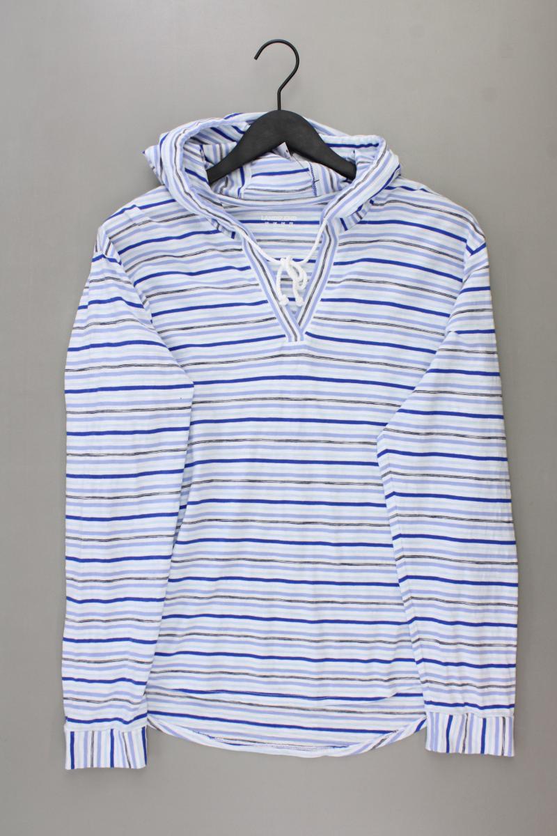 Lands' End Kapuzenshirt Gr. XL gestreift neuwertig Langarm blau aus Baumwolle