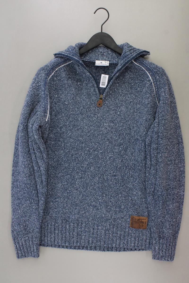 Tom Tailor Grobstrickpullover für Herren Gr. XL blau aus Polyacryl