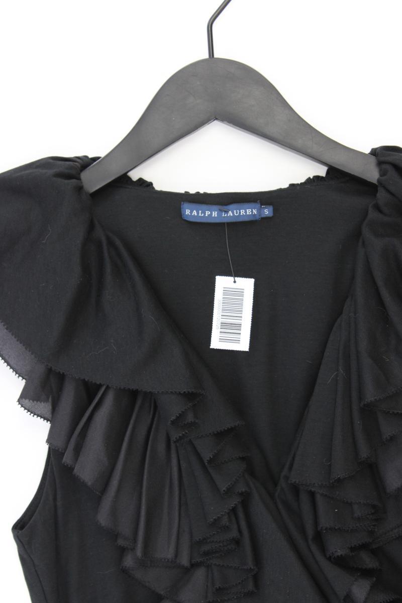 Ralph Lauren Shirt mit V-Ausschnitt Gr. S Kurzarm schwarz aus Baumwolle