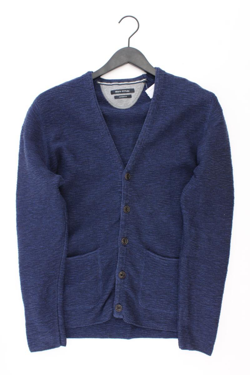 Marc O'Polo Strickjacke für Herren Gr. L Langarm blau aus Baumwolle