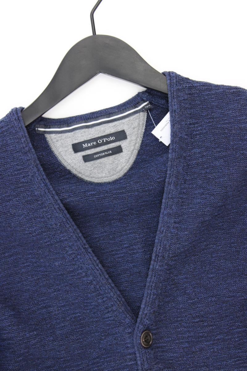 Marc O'Polo Strickjacke für Herren Gr. L Langarm blau aus Baumwolle