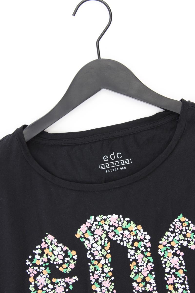edc by Esprit Printshirt Gr. XXL Kurzarm schwarz aus Baumwolle