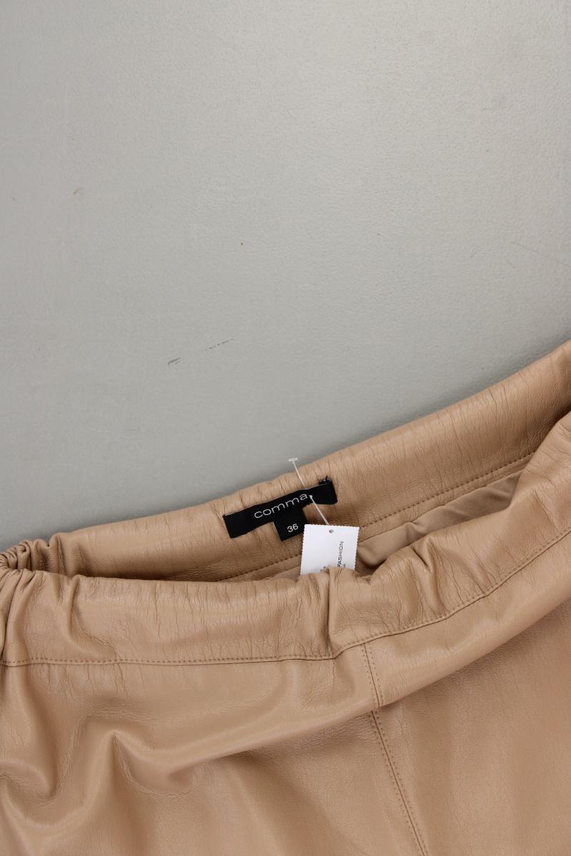 comma, Kunstlederrock Gr. 36 braun aus Polyester