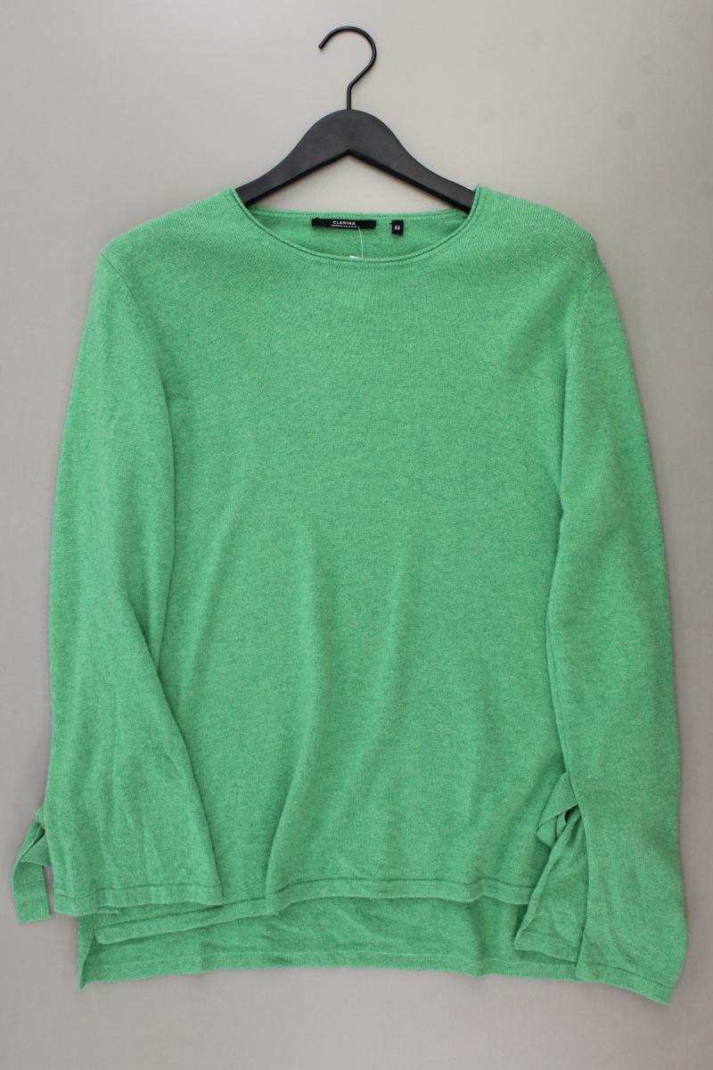 CLARINA Cashmerepullover Gr. 44 grün aus Kaschmir