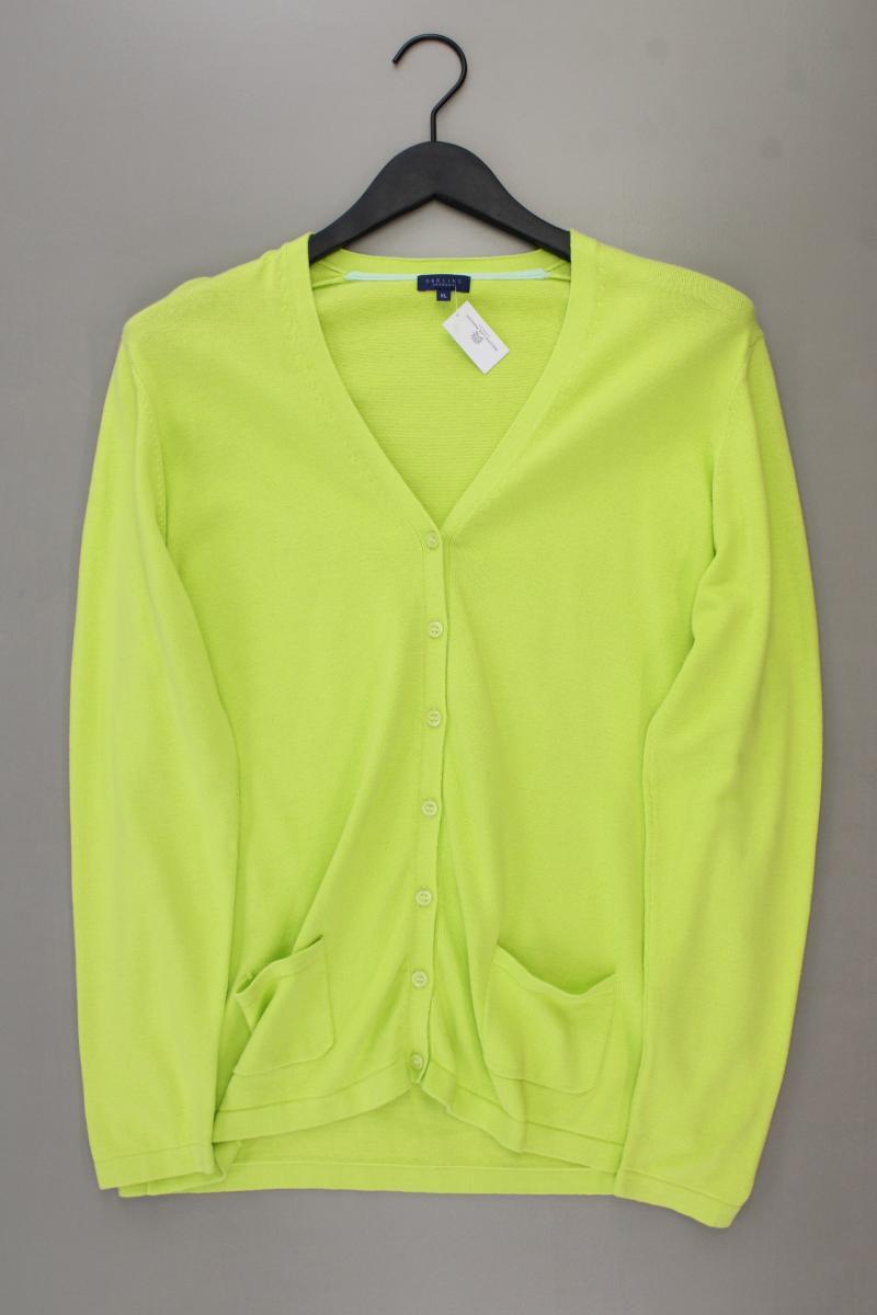 Darling Harbour Strickjacke Gr. XL Langarm grün aus Baumwolle