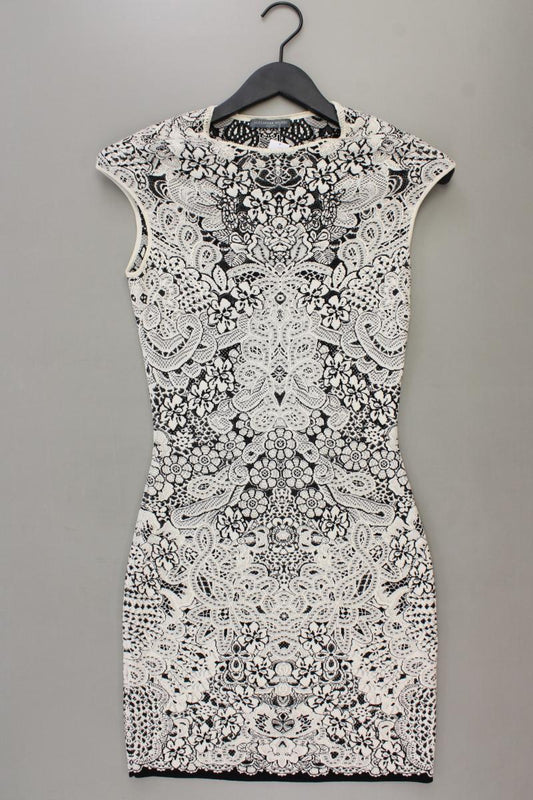 Alexander McQueen Kleid mit Seide Gr. XS Kurzarm creme aus Viskose
