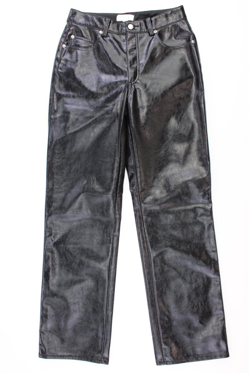 H&M Hose in Lackoptik Gr. 38 neuwertig schwarz aus Polyester
