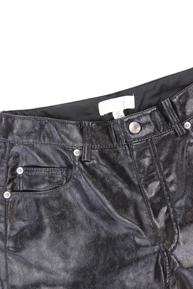 H&M Hose in Lackoptik Gr. 38 neuwertig schwarz aus Polyester