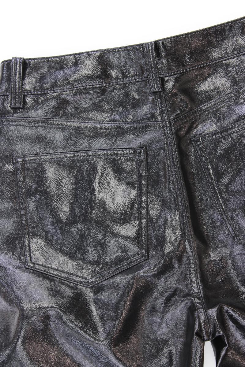 H&M Hose in Lackoptik Gr. 38 neuwertig schwarz aus Polyester